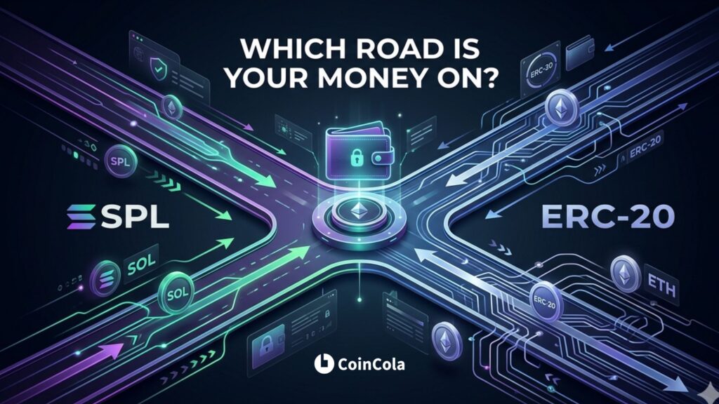 Solana (SPL) and Ethereum (ERC-20) shown as two different crypto transfer networks.