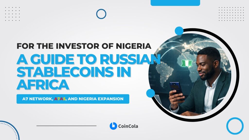 Russian stablecoins in Africa featured image showing Nigerian fintech user, stablecoin transfers, and Lagos Moscow payment corridor